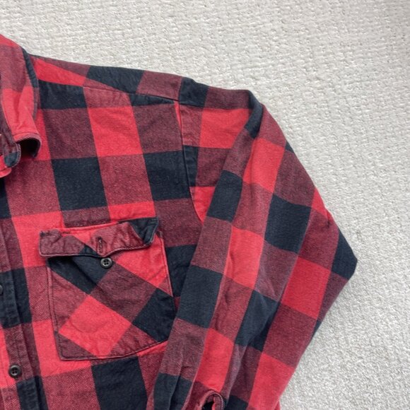 Big Bill Men Plaid Brawny Red Work Flannel Shirt Heavyweight Made In Canada Read - Picture 4 of 14